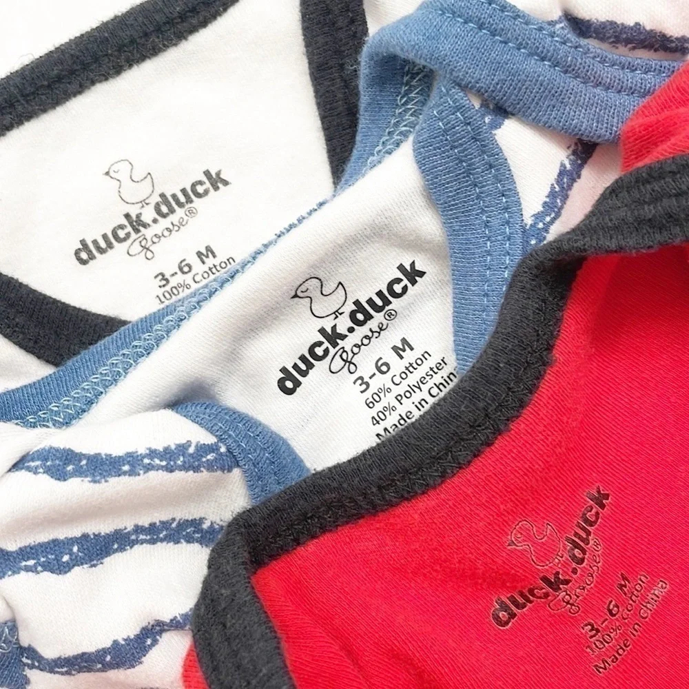 Duck Duck Goose 3 piece baby boys bodysuits